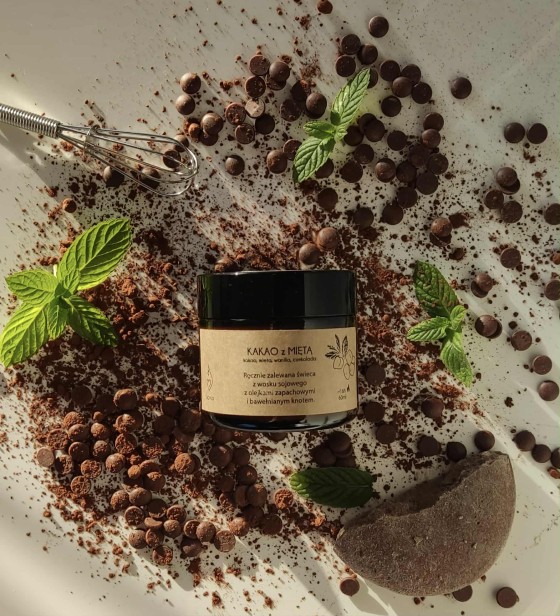 Świeca sojowa Kakao z miętą świąteczny zapach SOYLO