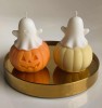 świeca ozodbna soylo duch halloween pomarańczowa i żólta.jpg